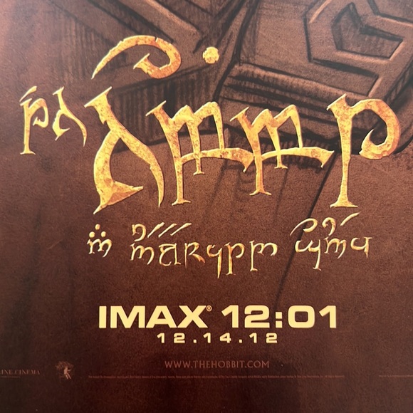 ORIGINAL IMAX PREMIER OF HOBBIT MOVIE POSTERS - Set of 4 Limited Edition - Picture 13 of 15